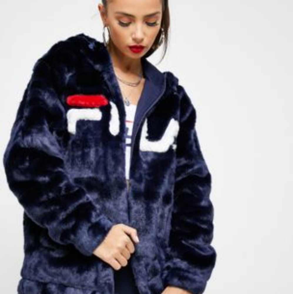 FILA Dolly Faux Fur Oversized Jacket